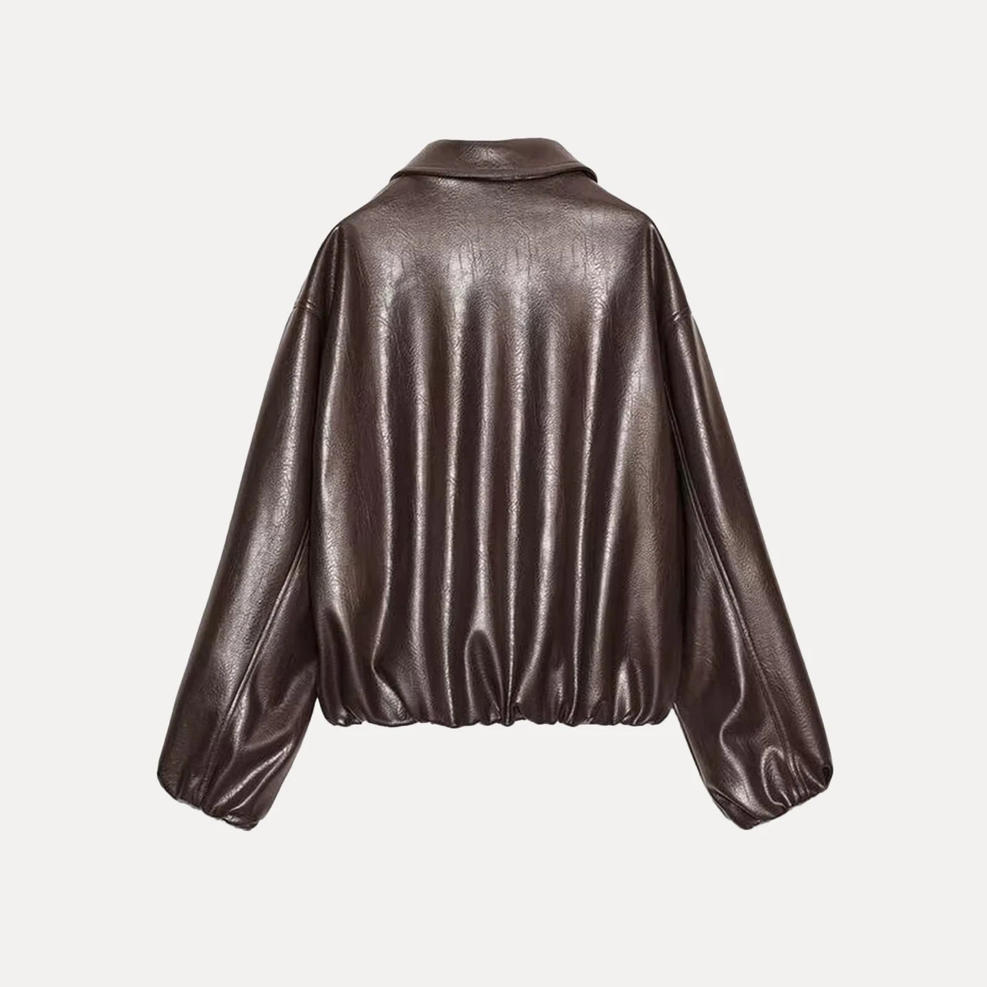 SOERA Eleanor Faux Leather Jacket - jackets - 3256809577998944-;vm1765388022433810141 Brown S