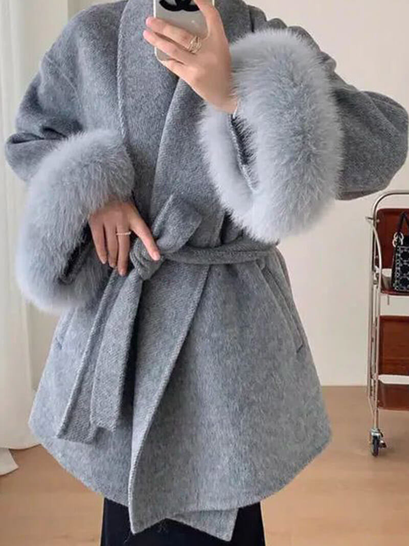 SOERA Grace Faux Fur Coat - jackets - DWOD2-WK406001 Gray S