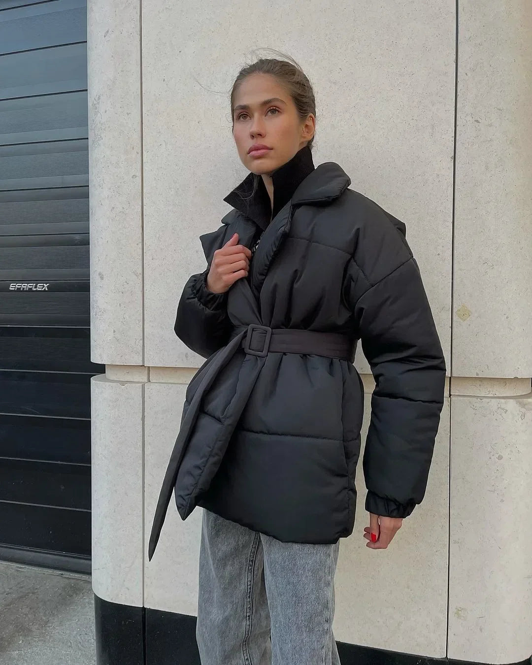 SOERA Jaime Belted Puffer Jacket - Jackets - 1005007472734778-;mF1766488746262955967 Black S