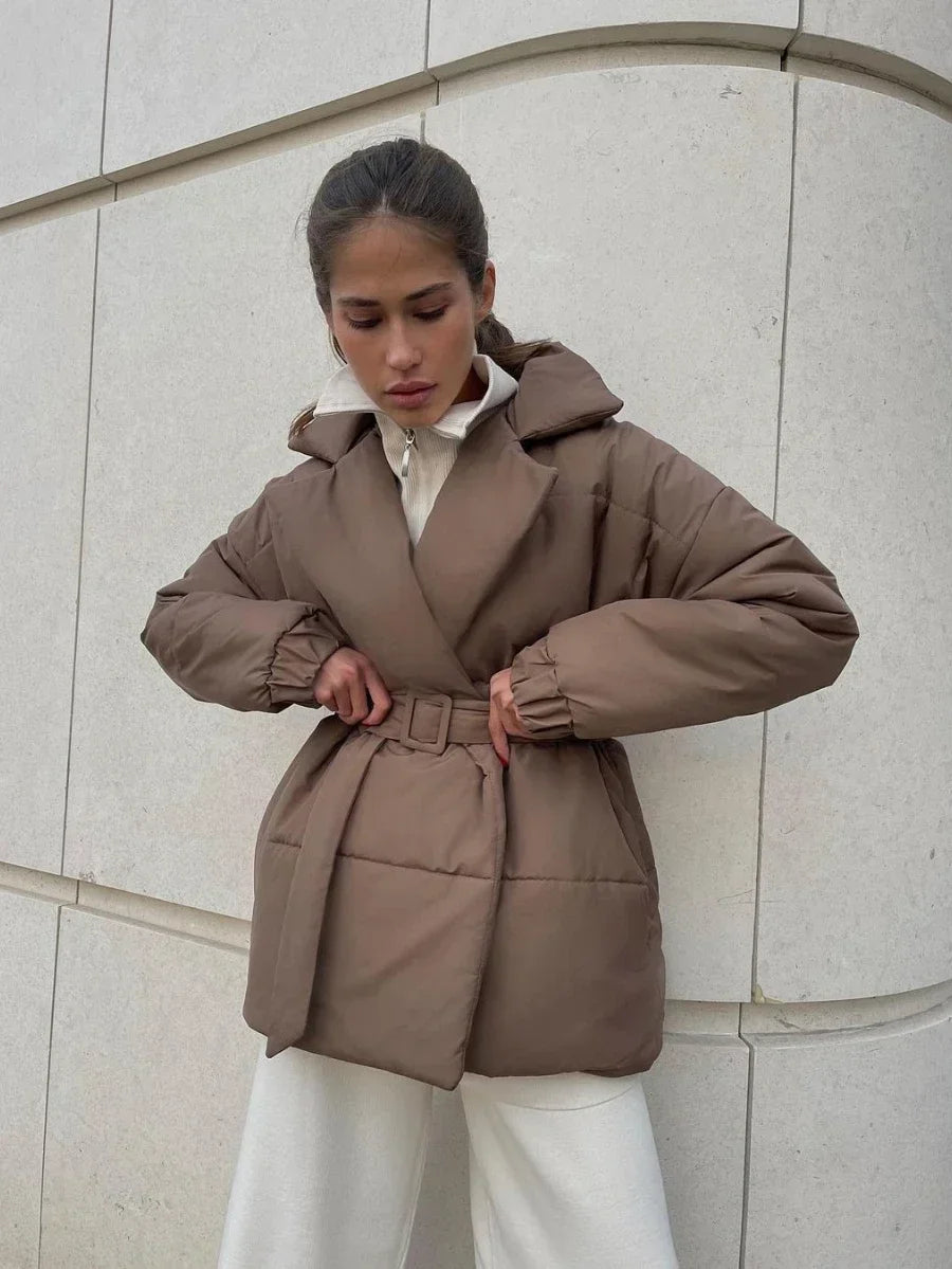 SOERA Jaime Belted Puffer Jacket - Jackets - 1005007472734778-;mx1766488746263504555 Dark Grey S