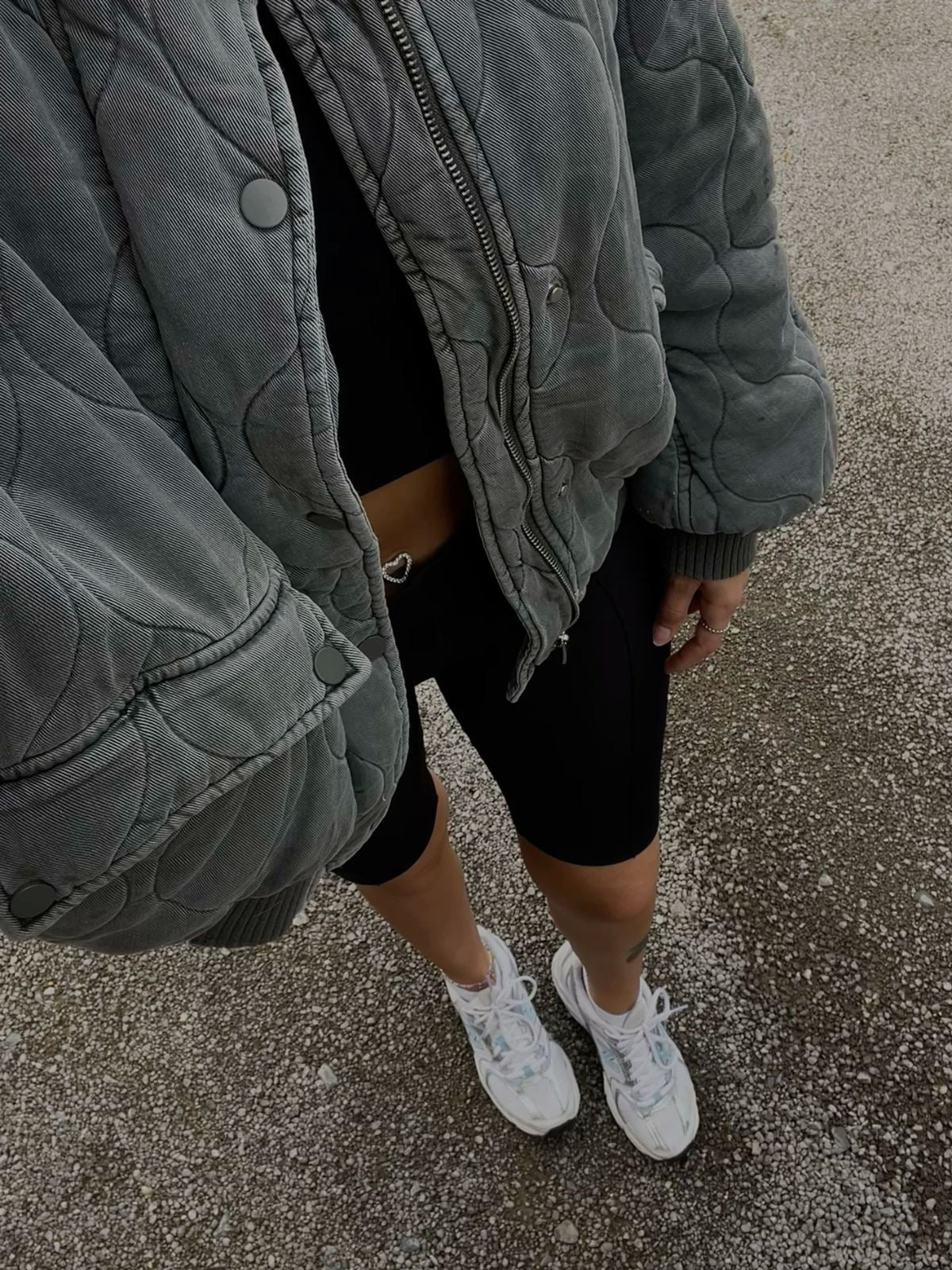 SOERA Salma Padded Bomber Jacket - Jackets - kX1760504685432202706 Gray S