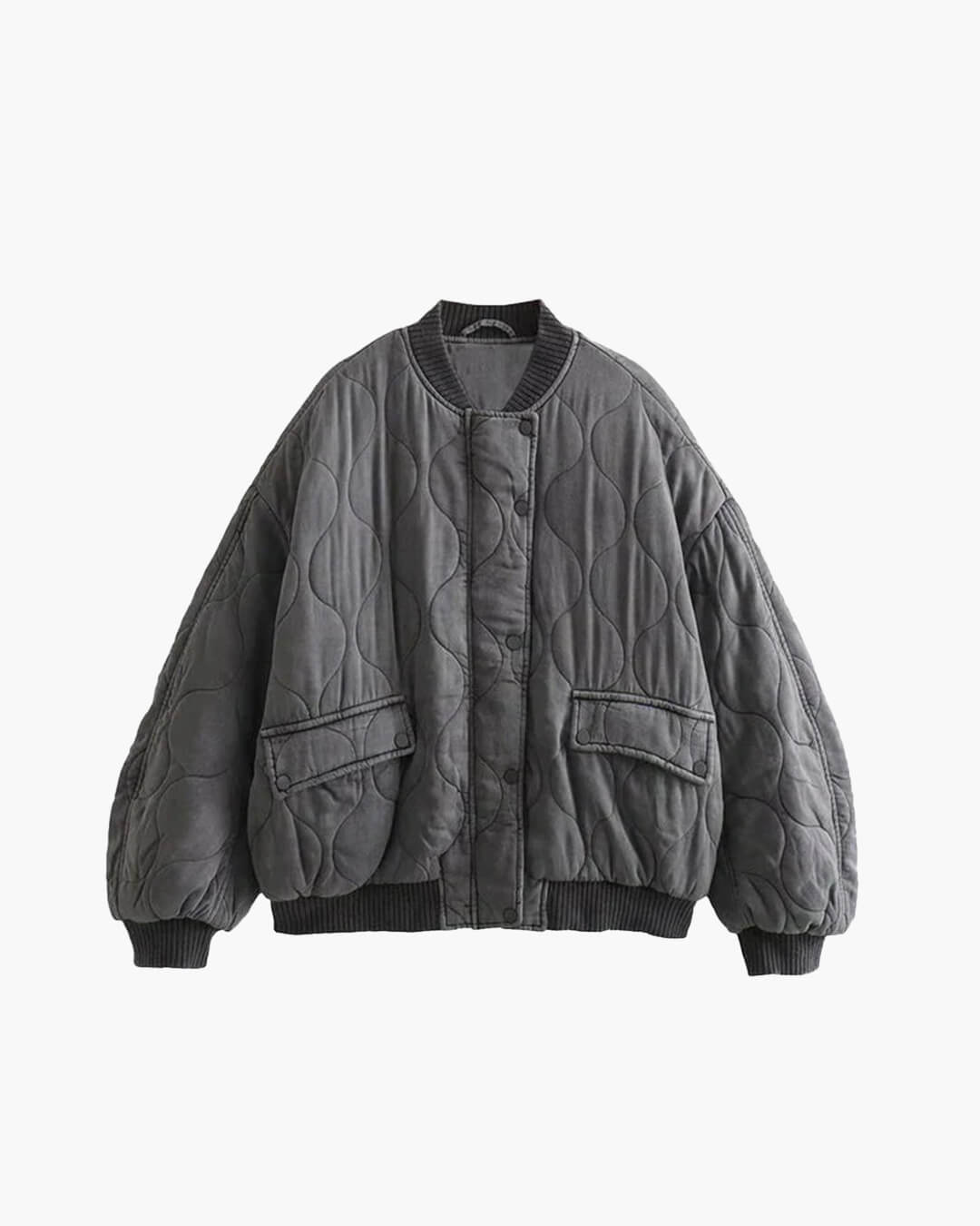SOERA Sophie Padded Bomber Jacket - jackets - po1758162480455834996 Gray XS