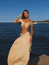 Beatrice halter strandkjole sett