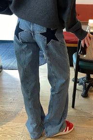 Charlize Star Patchwork Flerfargede Jeans