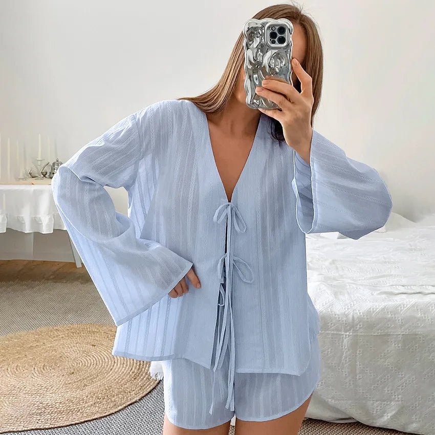 SOERA Julienne Cardigan Shorts Set - Set - 1005008557919058-;sx1769140529578072998 S