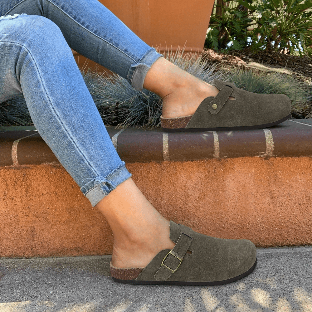 SOERA Minerva Adjustable Buckle Slip - On Sandals - Shoes -  Green 36