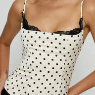 Sofia Prikkete Blondekant Camisole