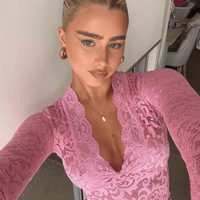 Lerna V-hals blonde-topp