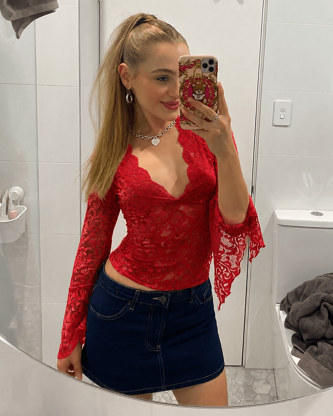 Sophia V-hals blonde-topp